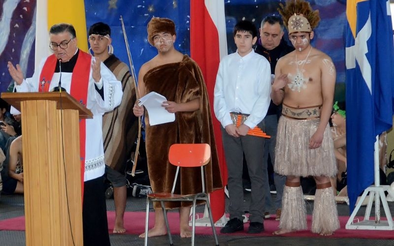 Salesianos Alameda celebró las Fiestas Patrias con un acto dedicado a los pueblos indígenas